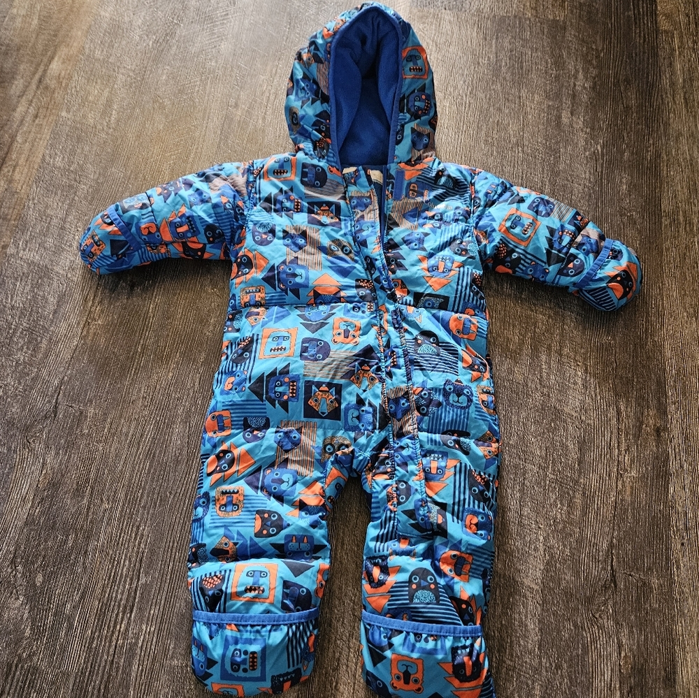 Columbia Blue and Orange Toddler Snowsuit One-Piece
